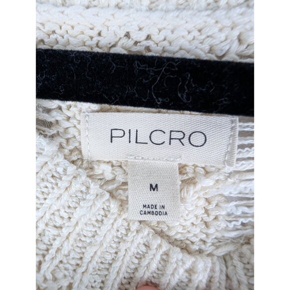 Anthropologie Pilcro Sweater Womens Medium Striped Longline Stitch Pullover NWOT - Picture 4 of 8